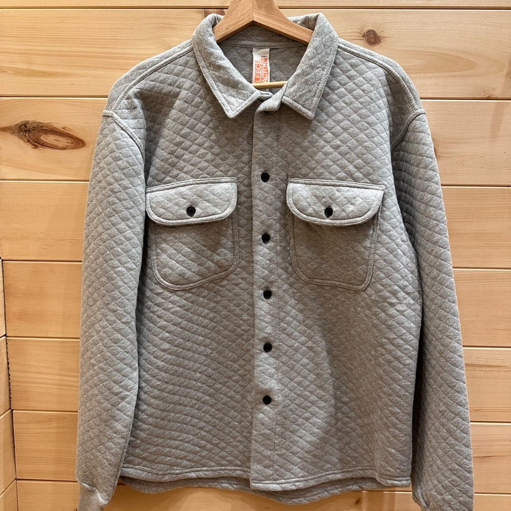 Quilted Gray Women's Shirt Jacket